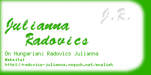 julianna radovics business card